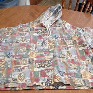 Multicolor Patterned Women's Hoodie